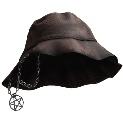 Big Emo Bucket Hat With Star Chain Light Brown Roblox item