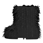 Y2k Black Fur Boots - Left Shoe Accessory