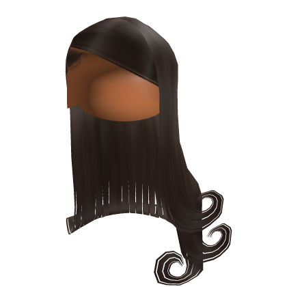 ♡ side swooped long midnight curlys (brown)