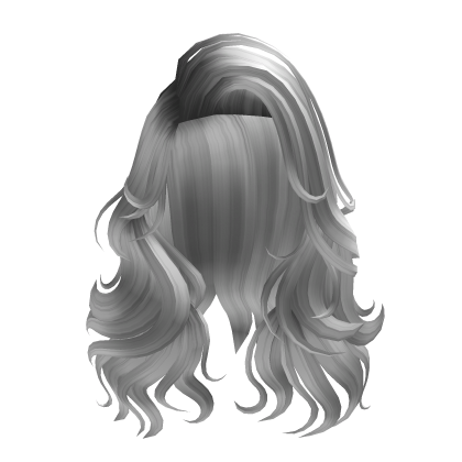 Natural Silver White Big Curly Long Mermaid Hair Roblox item