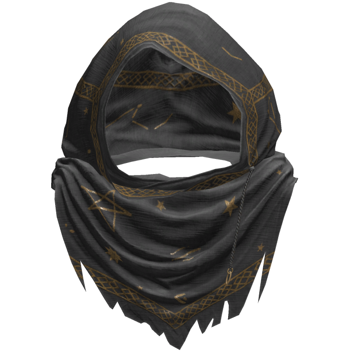 Gray Sorcerer Distressed Rune Hood