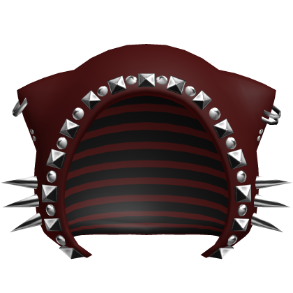 studded moe emo goth low poly cat hood dark red Roblox item