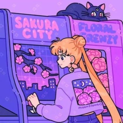 Aesthetic | Sailor Moon | Purple | Game | Arcade Roblox decal