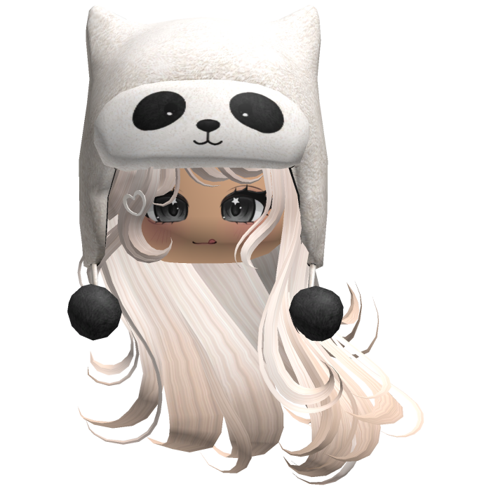 Beige Cute Panda Windy Hair