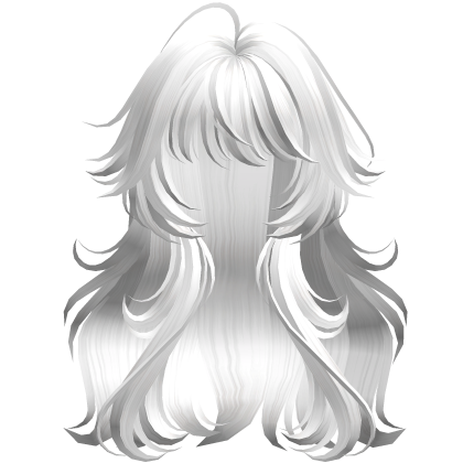 Super Fluffy Messy Anime Girl Hair (White) thumbnail