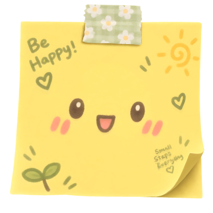 Kawaii Taped Sticky Note