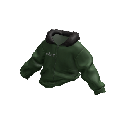 cstar Trendy Raised Baggy Dark Green Hoodie
