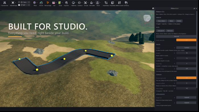 Ribbon - Curved Road, Path & Fence Builder preview 4
