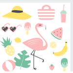 Pink flamingo girl