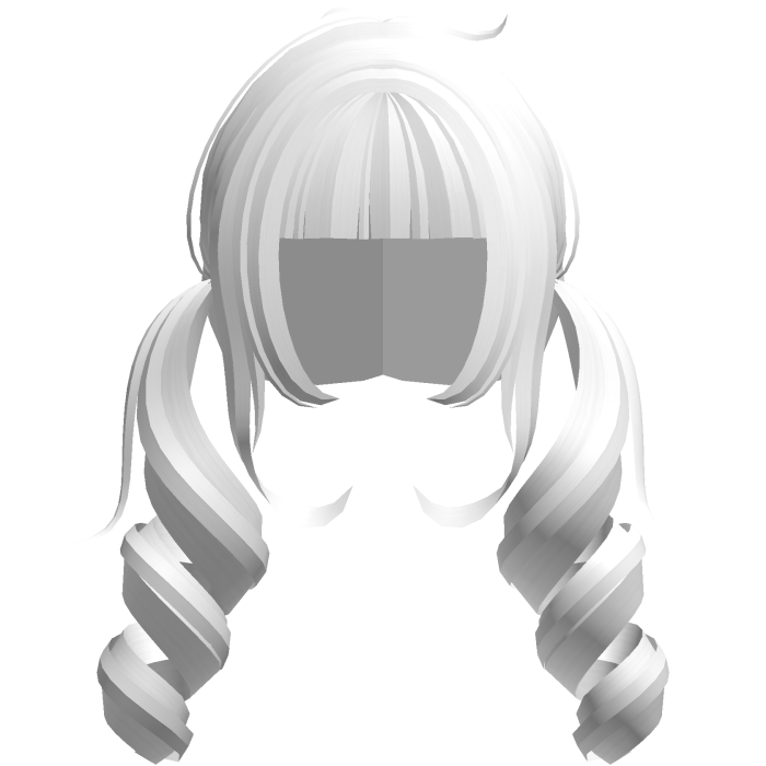 Curly KuruKuru Pigtails White
