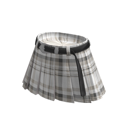 Grey plaid skirt roblox store