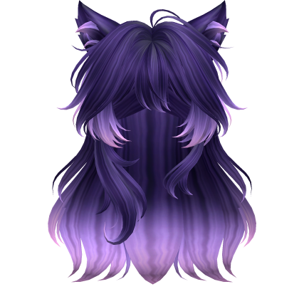 Super Fluffy Loose Cat Ears Hairstyle (Galaxy) thumbnail