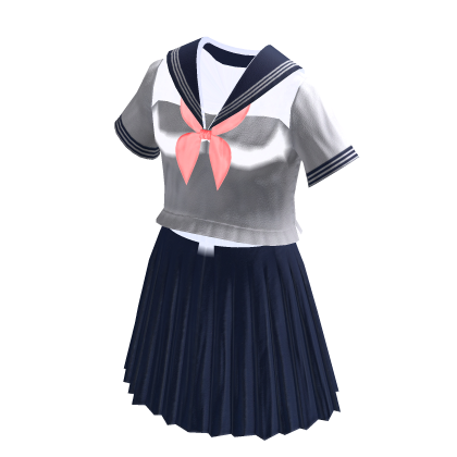 Anime School Girl Uniform | White & Blue thumbnail