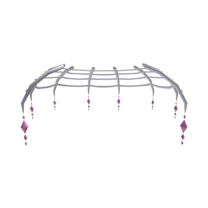 🤍🕸️ Spider's Grace crystal web skirt - Pink
