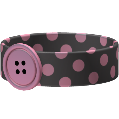 Polka Dot Button Choker [Pink & Gray] Roblox item