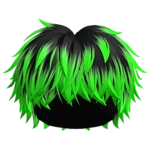 [FREE] Black Green Fluffy Messy Boy Hair