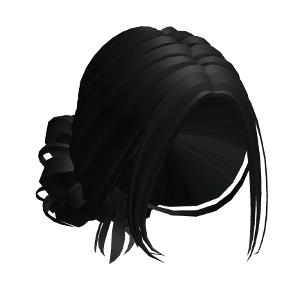 Black Straight Sleek Ponytail Girl Hair 17. Roblox item