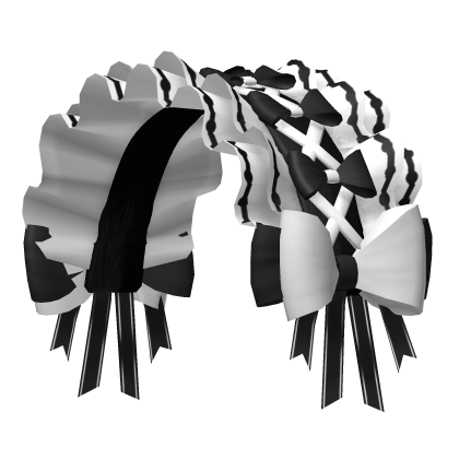 Lace Kitty Maid Bow Heart Bonnet [White/Black]