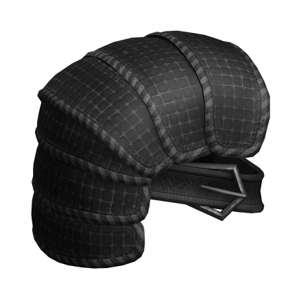 Black Viking Leather Pauldron - Right Roblox item