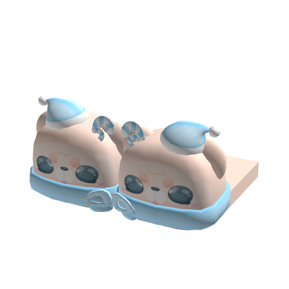 Christmas Santa Beige Blue Seal Slippers 3.0 🎄 thumbnail