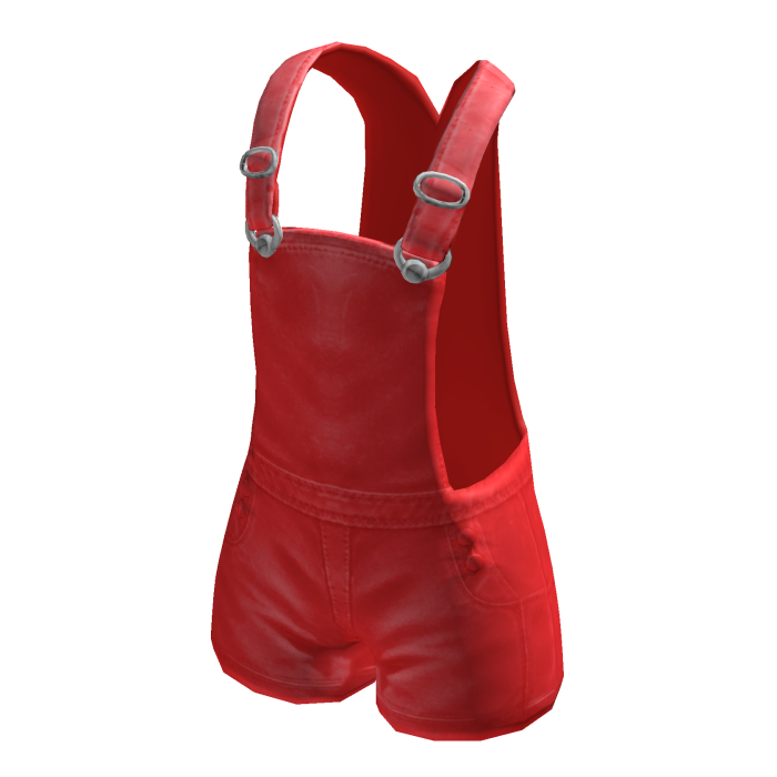 Red Overall Shorts