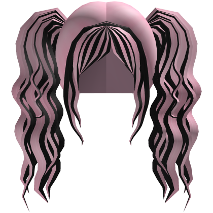 Cute Scene Gyaru Pigtails Long Wavy Black Pink