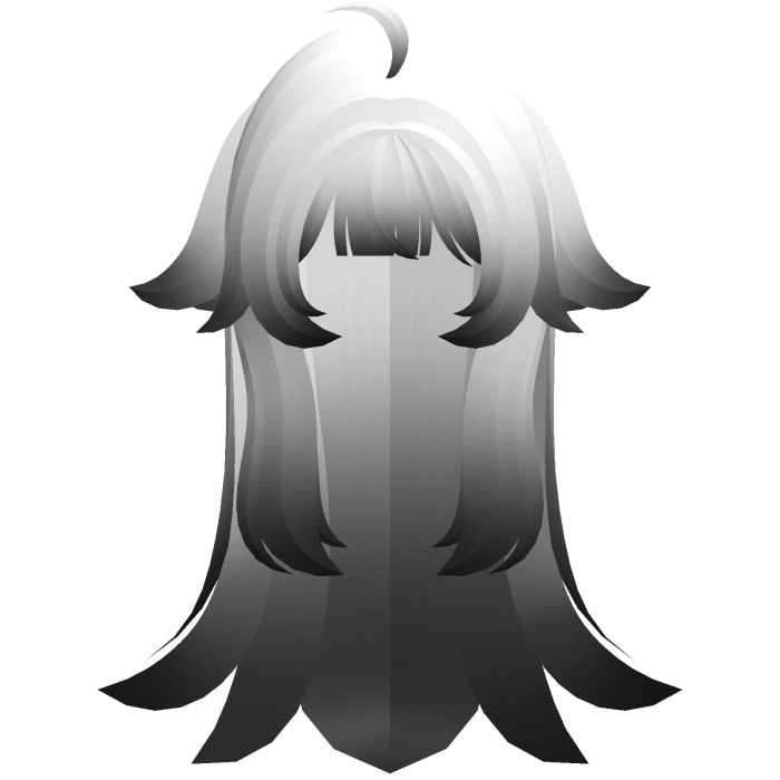 white ombre messy vkei long wispy hair w tufts