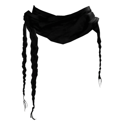 Black Grunge Brutalist Wrinkled Scarf