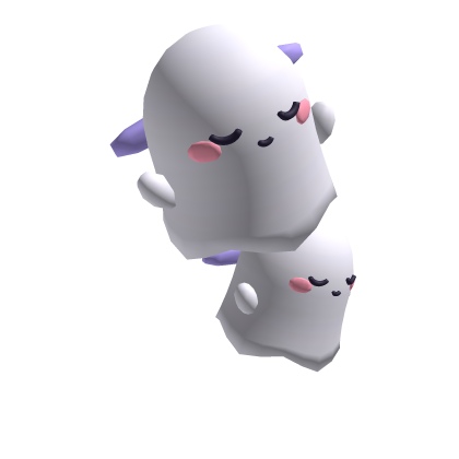 Sleepy Ghost Hair Clips