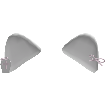 ♡ ꒰ : cute white coffin cat ears Roblox item