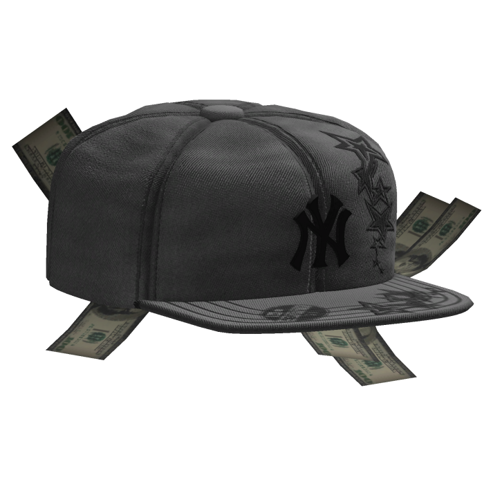 Sideswept Fitted Gray Money Cap