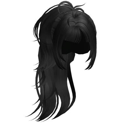 ♡ Gyaru Oversized Side Ponytail (Black) | Roblox Item