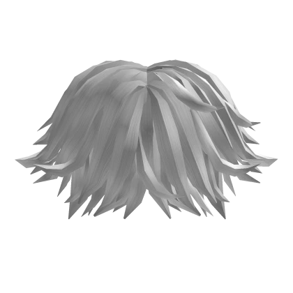 White Long Messy Hairstyle Roblox item thumbnail