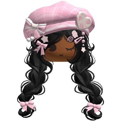 ♡ Christmas Preppy Holiday Braids (Black)