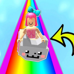 Slide Down 999,999,999 Miles Rainbow Slide!