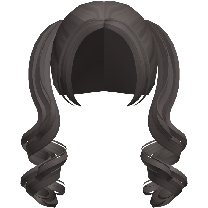 adorable grey brown layered swirly pigtails