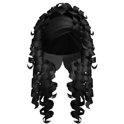 Curly High Ponytail (Black) Roblox item