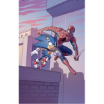 Spider-man and Sonic team