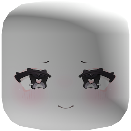♡ kawaii sweet happy face chibi anime mask white Roblox item