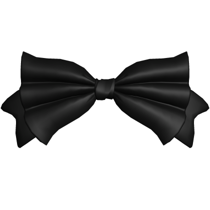 Head Ribbon Black Cute Hair Bow Glamorous Big Roblox item