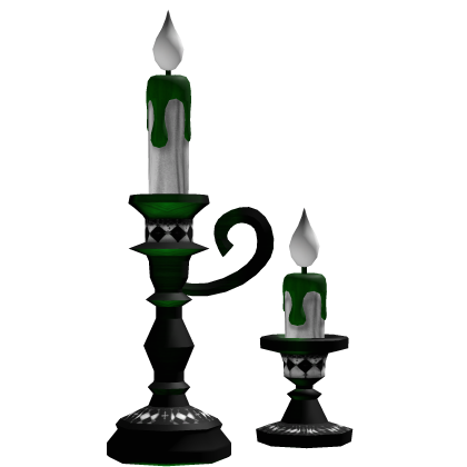 Emo Gothic Candle Set Green