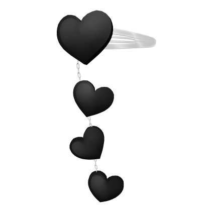 Heart Hair Clip Black Roblox item