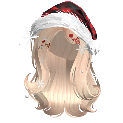 Shy Gentle Swirls w/Santa Hat (Blonde) Roblox item