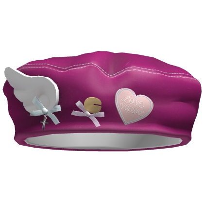 Hot Pink Kawaii Wings Soft Girly Beret Roblox item