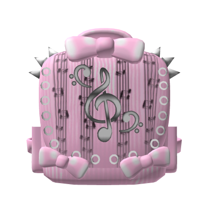 cute light pink emo spikey musical bag Roblox item