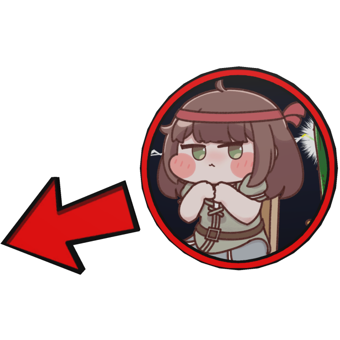 Kyuri Pointing Meme Circle Trickcal