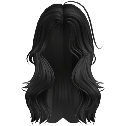 ♡ long layered wavy hair (black) Roblox item
