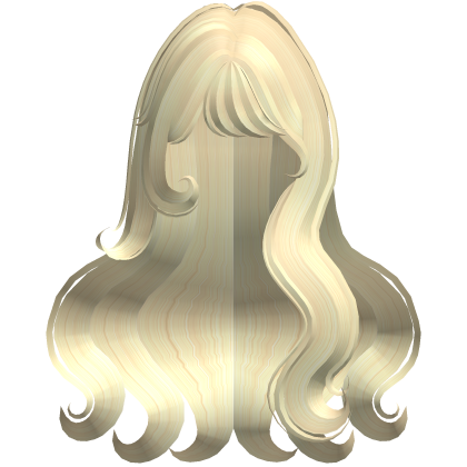 ♡ Cute Fluffy Wavy Hair w/ Bangs (Light Blonde) Roblox item