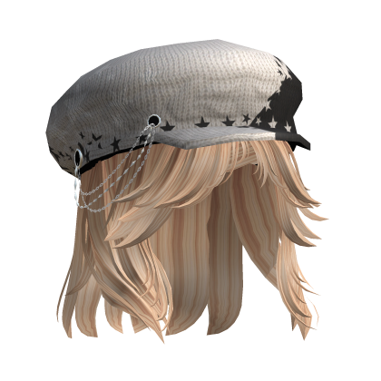 Y2K Beret  Wavy Grunge Hair - Blonde Roblox item