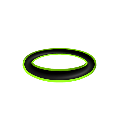 Black Halo With Cartoony Green Outline